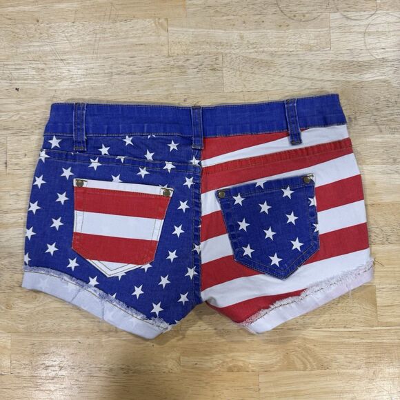 Tipsy Elves Liberty Jean Shorts Small Red White Blue American Flag 4th July USA - Picture 3 of 10